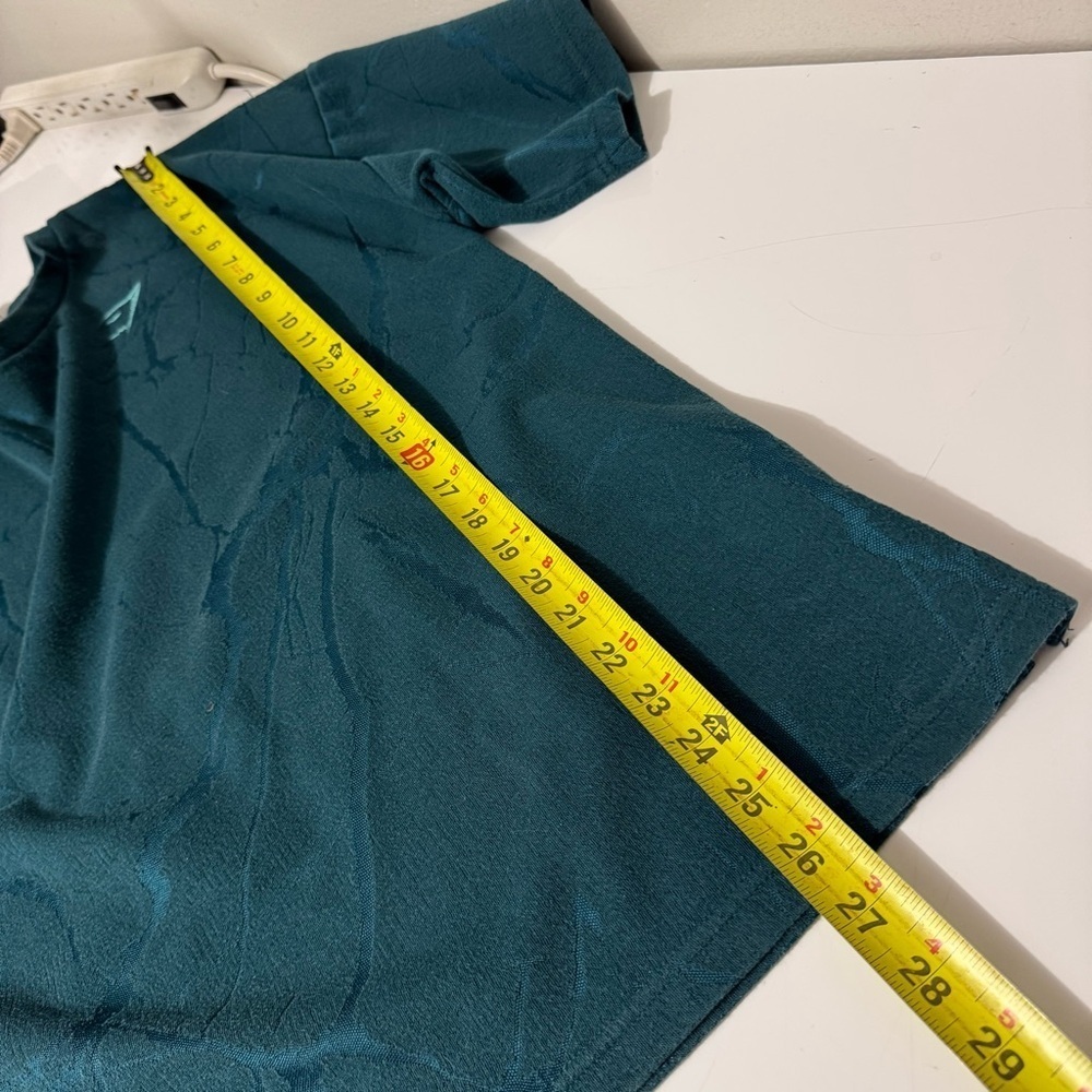 Gymshark Teal textured, activewear, active leisure Short Sleeve Tee - Picture 5 of 6